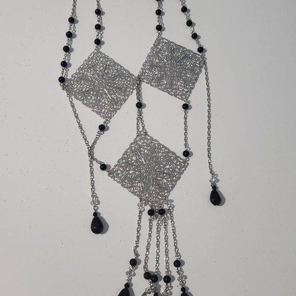 Replica Sharon Tate 60s Inspired Statement Lariat Necklace - Picture 5 of 7